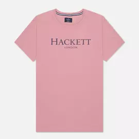 Мужская футболка Hackett London Logo, цвет розовый, размер XL