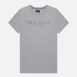 Мужская футболка Hackett London Logo, цвет серый, размер M