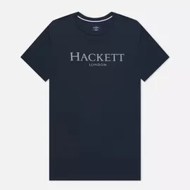 Мужская футболка Hackett London Logo, цвет синий, размер S