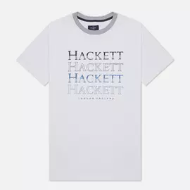 Мужская футболка Hackett Multi Logo Print, цвет белый, размер L