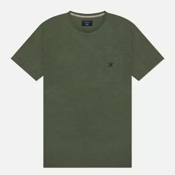Мужская футболка Hackett Pocket, цвет зелёный, размер L