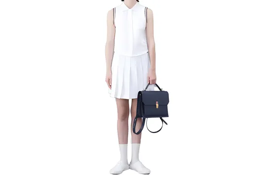 THOM BROWNE Коллекция FW23 Ранняя осень, повседневная короткая юбка для женщин, белые