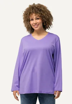 Топ с длинными рукавами GROSSE GRSSEN BASIC Ulla Popken, сиреневый