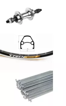 Колесо велосипедное TRIX 20", заднее, алюминий, черный, D23-20-black-11184