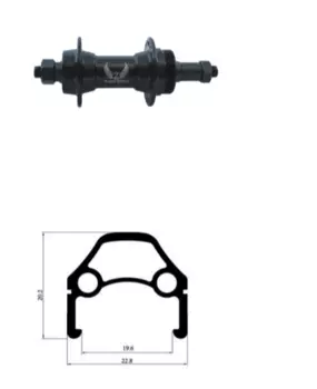 Колесо велосипедное TRIX 27,5", заднее, D2-27,5-black-13542