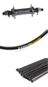 Колесо велосипедное TRIX, 28-29", переднее, обод черный, втулка сталь серебристая, гайках, D2 28-29"black, 11419