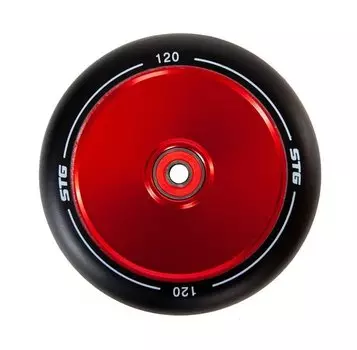 Колесо STG ABEC-11, для трюкового самоката, 120 мм, с алюминиевым ободом, красный, Х105152