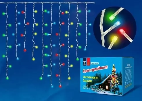 Бахрома LED RGB (3м.) с контроллером Uniel ULD-B3010-200-DTA (UL-00002270)