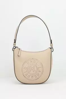 Сумка хобо кожаная с перфорацией логотипа Circle Karl Lagerfeld