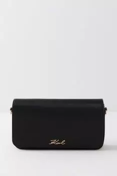 Сумка клатч кожаная Signature Karl Lagerfeld