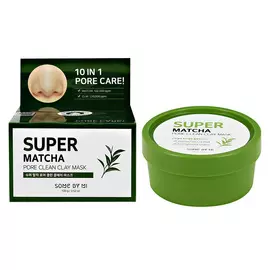Маска для лица SOME BY MI SUPER MATCHA 10 в 1 глиняная с экстрактом чая матча очищающая 100 г