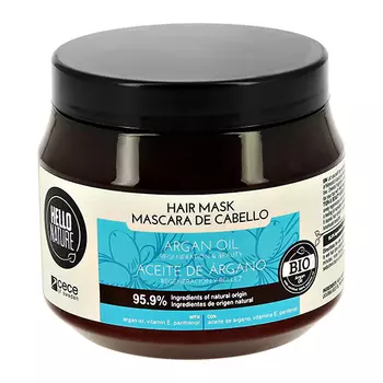 Маска для волос HELLO NATURE ARGAN OIL с аргановым маслом восстановление 250 мл