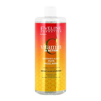 Мицеллярная вода EVELINE VITAMIN C с эффектом сияния 500 мл
