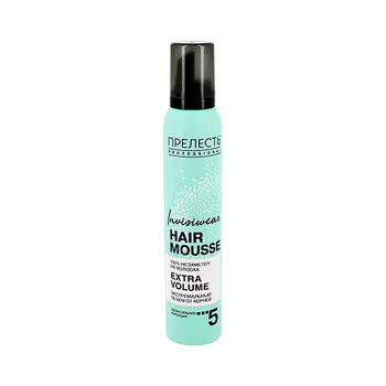 Мусс для волос ПРЕЛЕСТЬ PROFESSIONAL INVISIWEAR EXTRA VOLUME сверхсильной фиксации 200 мл