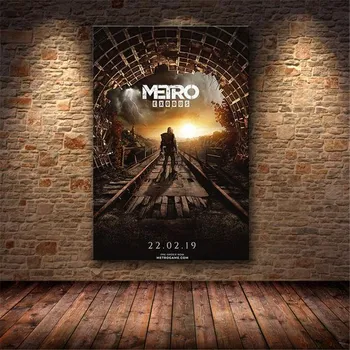 Metro Exodus игровой постер, художественная картина на холсте, настенное искусство, современная гостиная, главная спальня, бар, ресторан, украшение, печать изображения 21x30 No Frame
