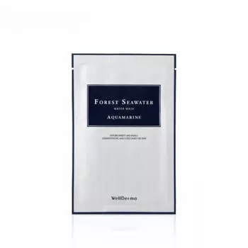 Маска с морской водой для глубокого увлажнения кожи WellDerma Forest Seawater Mask Aquamarine