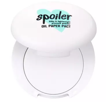 Матирующая компактная пудра Tony Moly Spoiler Oil Paper Pact 01. Cotton White - Хлопковая белая пудра