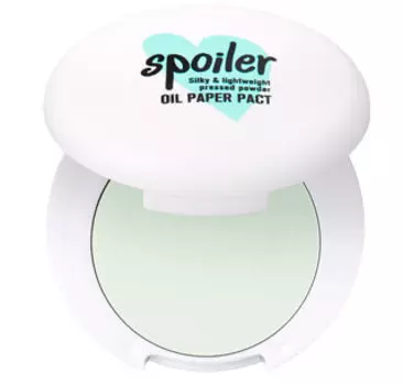 Матирующая компактная пудра Tony Moly Spoiler Oil Paper Pact 02. Tea Tree Mint - Зеленая пудра с чайным деревом