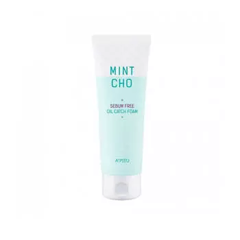 Матирующая очищающая пенка с капсулами для жирной кожи A'Pieu Mintcho Sebum Free Oil Catch Foam