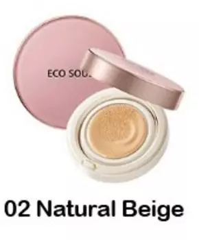 Минеральный ББ-кушон The Saem Eco Soul Spau BB Cushion 23 Natural Beige - Натуральный беж