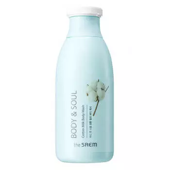 Молочный гель для душа The Saem Body & Soul Cotton Milk Body Wash
