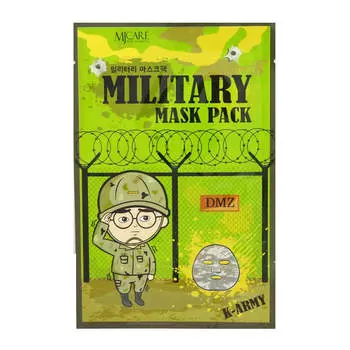 Мужская увлажняющая тканевая маска для лица Mijin Military Mask