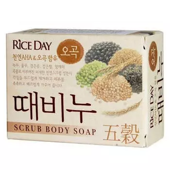 Ароматное мыло-скраб для тела с комплексом злаков Lion Scrub Body Soap Five Grains
