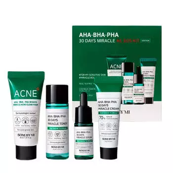 Набор с кислотами для проблемной кожи Some By Mi AC SOS AHA-BHA-PHA 30 Days Miracle AC SOS Kit
