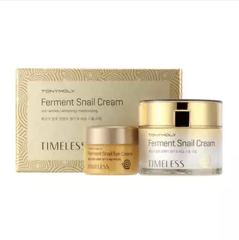 Набор кремов для лица и век с муцином улитки Tony Moly Timeless Ferment Snail Cream