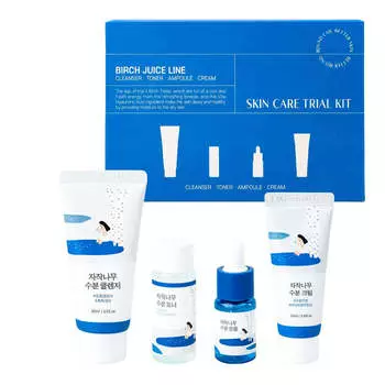Travel-набор средств с берёзовым соком Round Lab Birch Juice Trial Kit