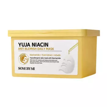 Набор осветляющих тканевых масок с юдзу Some By Mi Yuja Niacin Anti Blemish Daily Mask