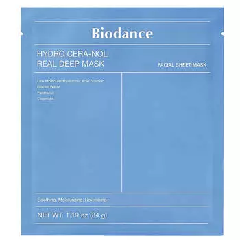 Ночная гидрогелевая маска с церамидами против сухости Biodance Hydro Cera-Nol Real Deep Mask 1 шт