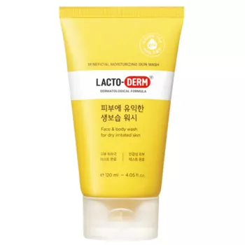 Универсальное очищающее средство для лица и тела LACTODERM Beneficial Moisturizing Skin Wash 120 мл