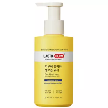 Универсальное очищающее средство для лица и тела LACTODERM Beneficial Moisturizing Skin Wash 400 мл