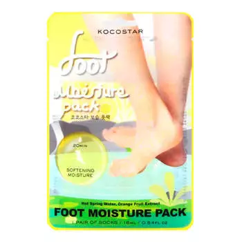 Увлажняющая маска-носочки для ног с апельсином Kocostar Foot Moisture Pack Yellow