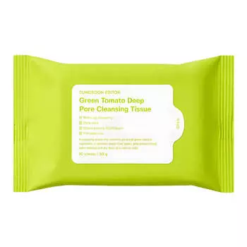 Очищающие салфетки для лица Sungboon Editor Green Tomato Deep Pore Cleansing Tissue