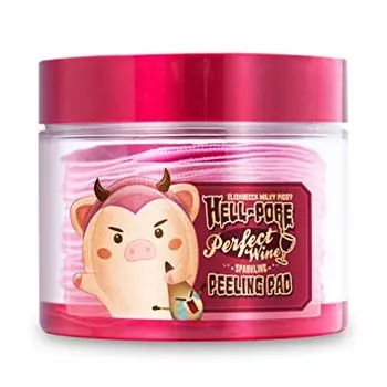 Очищающие винные пилинг-пэды Elizavecca Hell-Pore Perfect Wine Sparkling Peeling Pad