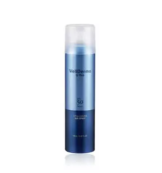 Охлаждающий солнцезащитный спрей с галактомисисом Wellderma G Plus Cooling Sun Spray SPF50 PA++++