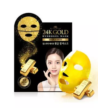 Омолаживающая гидрогелевая маска для лица с 24К золотом Scinic 24K Gold Hydrogel Mask