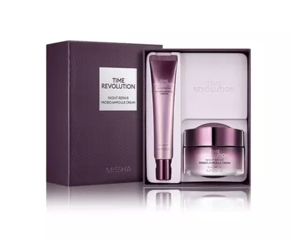 Омолаживающий набор Missha Time Revolution Night Repair Probio Ampoule Cream Special Set