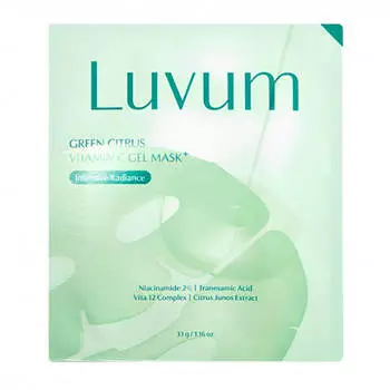 Осветляющая гидрогелевая маска для лица Luvum Green Citrus Vitamin C Gel Mask Plus