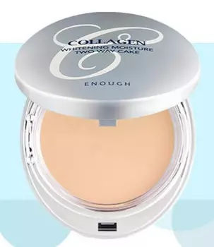 Осветляющая пудра со сменным блоком Enough Collagen Whitening Moisture Two Way Cake SPF30 PA+++ - Тон 13