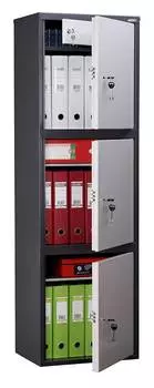 Шкаф бухгалтерский Aiko SL 150/3T графит/светло-серый (s10799153502)