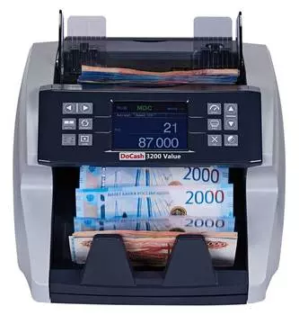 Счетчик банкнот DoCash 3200 Value серый
