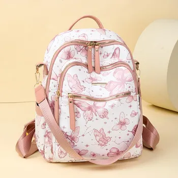 Popular niche women s backpack new trendy fashion versatile backpack travel bag чёрный