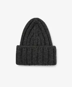 Шапка вязаная с широким отворотом серая GLVR (One size (56))