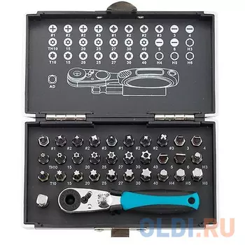 Набор бит GROSS 11365 1-4" магнитный адаптер, сталь S2