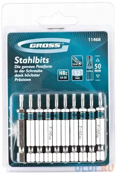 Набор бит TORX 10х50, сталь S2, 10 шт. // Gross
