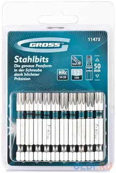 Набор бит TORX 40х50, сталь S2, 10 шт. // Gross