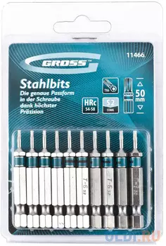 Набор бит TORX 6х50, сталь S2, 10 шт. // Gross